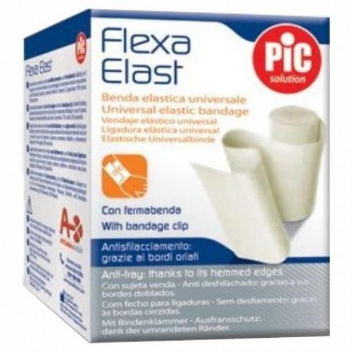 Zdjęcie produktu - PIC FlexaElast Bandaż elastyczny o średnim ucisku 7cmx4,5m ze spinką biały, 1szt.