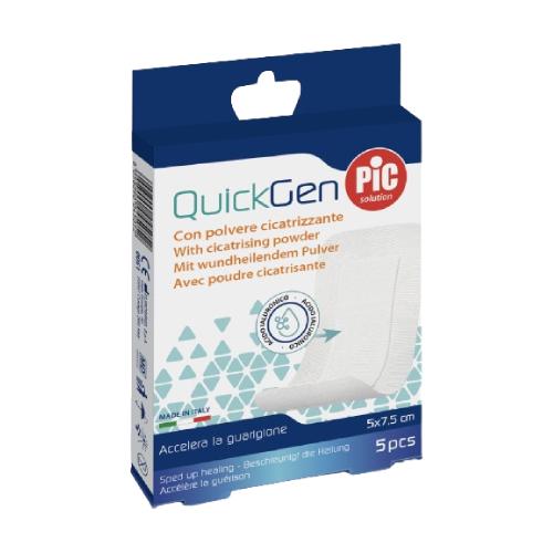 Zdjęcie produktu - PIC QuickGen Plaster z gazą nasączaną kwasem hialuronowym 5 x 7,5cm, 5 szt.