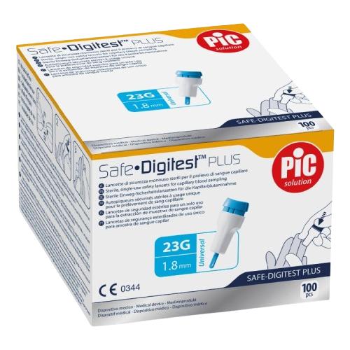 Zdjęcie produktu - PIC Safe Digitest Plus Lancety 23 G x 1,8 mm, 100 szt.