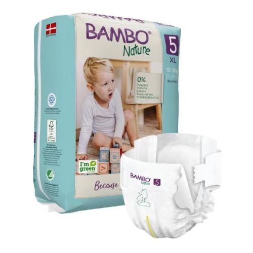 Zdjęcie produktu - BAMBO Nature 5 (XL 12-18kg) Pieluszki, 22 szt.