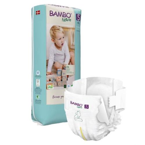 Zdjęcie produktu - BAMBO Nature 5 (XL 12-18kg) Pieluszki, 44 szt.