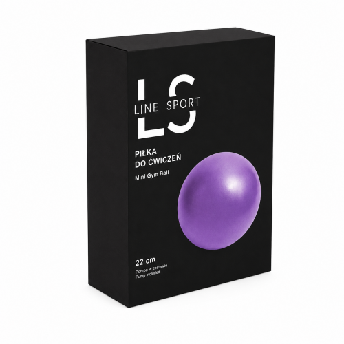 Zdjęcie produktu - Line Sport Piłka rehabilitacyjna do ćwiczeń z pompką, 22 cm, fioletowa