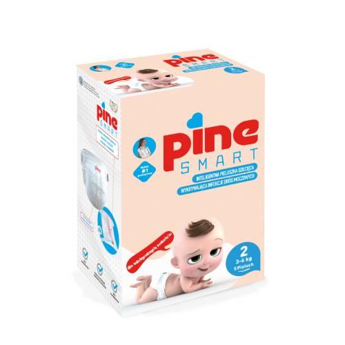 Zdjęcie produktu - Pine Smart Pieluchy umożliwiające wykrycie infekcji dr&oacute;g moczowych rozmiar 2 mini 3-6 kg, 5 szt.