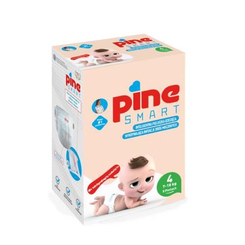 Zdjęcie produktu - Pine Smart Pieluchy umożliwiające wykrycie infekcji dr&oacute;g moczowych rozmiar 4 maxi 7-18 kg, 5 szt.