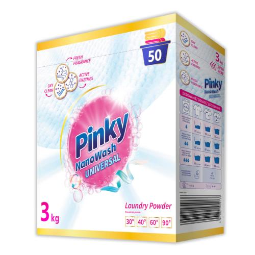 Zdjęcie produktu - PINKY NanoWash Universal Proszek do prania uniwersalny, 3 kg KR&Oacute;TKA DATA 31.07.2026