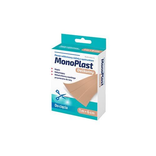 Zdjęcie produktu - MonoPlast Plaster delikatny wł&oacute;kninowy cielisty 1 m x 6 cm