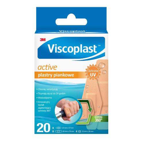 Zdjęcie produktu - VISCOPLAST Active Amortyzujące plastry piankowe, 20 szt.