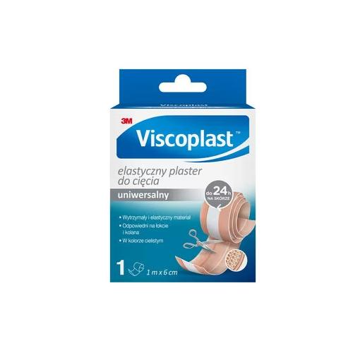 Zdjęcie produktu - VISCOPLAST plaster elastyczny 1m x 6cm, 1szt. USZKODZONE KARTONOWE OPAKOWANIE 