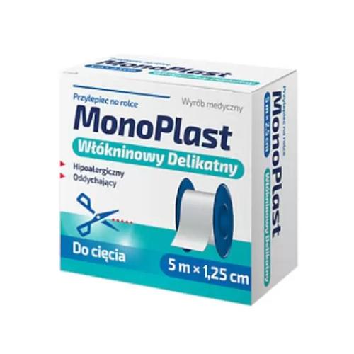 Zdjęcie produktu - MonoPlast Przylepiec wł&oacute;kninowy delikatny 5m x 1,25cm, 1 szt.