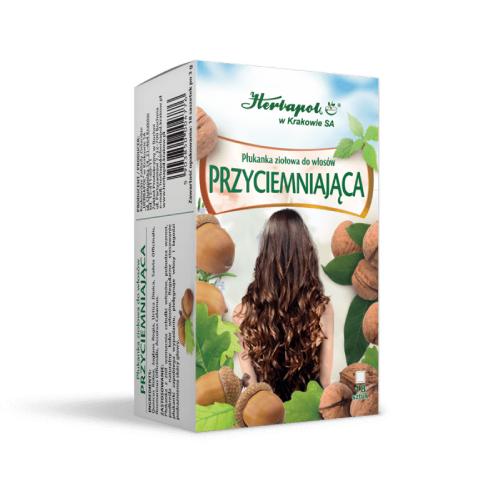 Zdjęcie produktu - Płukanka ziołowa do włos&oacute;w przyciemniająca, 18 x 3 g