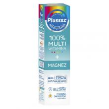Zdjęcie produktu - Plusssz 100% Multiwitamina + Magnez, 20 tabletek musujących