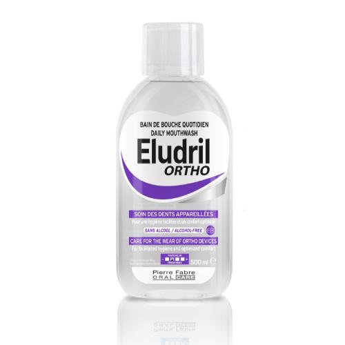 Zdjęcie produktu - Eludril ORTHO Płyn do płukania jamy ustnej dla os&oacute;b noszących aparaty ortodontyczne, 500 ml
