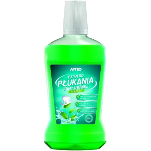 Zdjęcie produktu - APTEO Płyn do płukania jamy ustnej Miętowy, 500ml