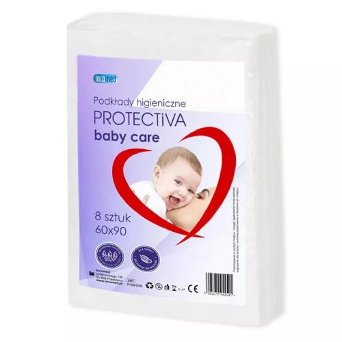 Zdjęcie produktu - Podkłady higieniczne PROTECTIVA baby care 60x90, 8szt.