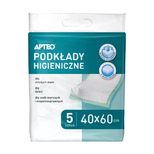 Zdjęcie produktu - APTEO Podkłady higieniczne 40cm x 60cm, 5szt.