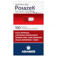 Zdjęcie produktu - POTAZEK + chlorek potasu, 100 kapsułek