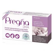 Zdjęcie produktu - Pregna DHA, 30 kaps. - suplement diety dla kobiet w ciąży i karmiących piersią