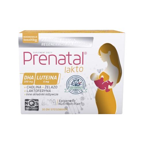 Zdjęcie produktu - Prenatal Lakto: 30 kapsułek Prenatal Lakto 1 + 30 kapsułek Prenatal Lakto 2