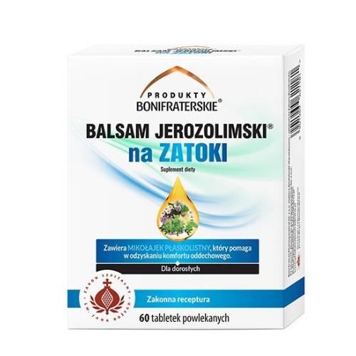 Zdjęcie produktu - Produkty Bonifraterskie Balsam Jerozolimski Na zatoki, 60 tabletek