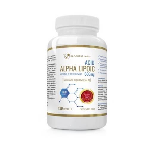 Zdjęcie produktu - Progress Labs Alpha Lipoic Acid 600mg, 120 kaps.