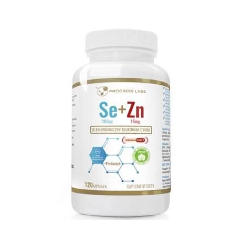 Zdjęcie produktu - Progress Labs Selen Organiczny 200 mcg + Cynk 15 mg, 120 kaps.