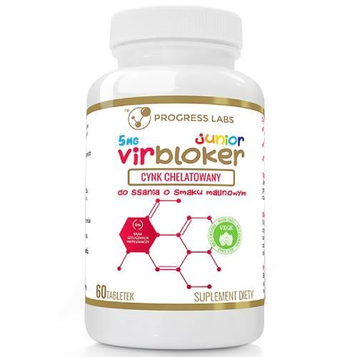 Zdjęcie produktu - PROGRESS LABS Virbloker Junior Cynk Chelatowy tabletki do ssania, 60 szt.