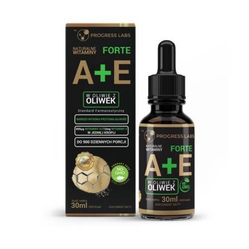 Zdjęcie produktu - Progress Labs Witamina A + E Forte krople, 30 ml