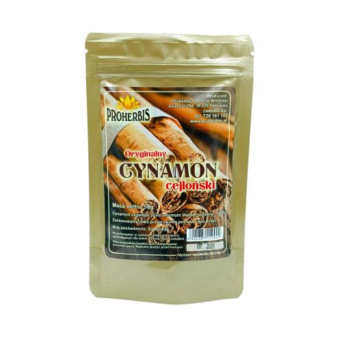 Zdjęcie produktu - PROHERBIS Oryginalny cynamon Cejloński, 50g