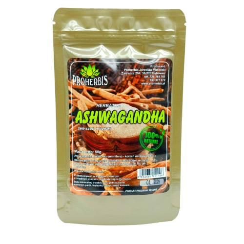 Zdjęcie produktu - PROHERBIS Herbatka Ashwagandha, 50 g