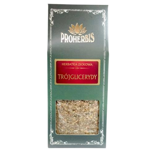 Zdjęcie produktu - PROHERBIS Herbatka ziołowa Tr&oacute;jglicerydy, 120 g