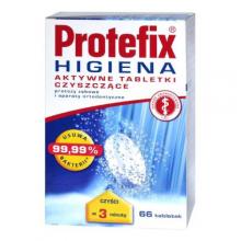 Zdjęcie produktu - PROTEFIX HIGIENA Aktywne tabletki czyszczące i dezynfekujące - 66 tabletek