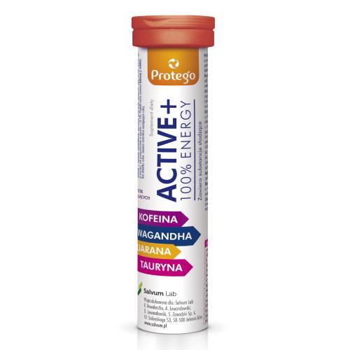 Zdjęcie produktu - Protego Active + 100% Energy, 20 tabletek musujących