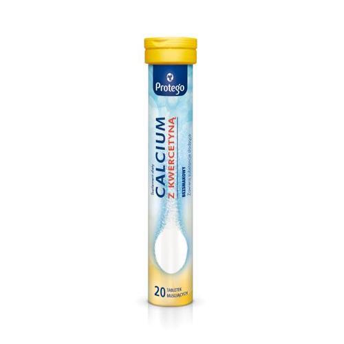Zdjęcie produktu - Protego Calcium z kwercetyną tabletki musujące bezsmakowe, 20 szt.