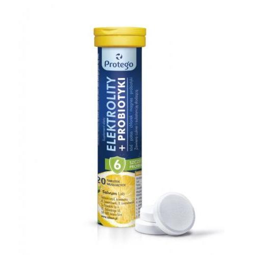 Zdjęcie produktu - Protego Elektrolity + Probiotyki, 20tabl. musujących