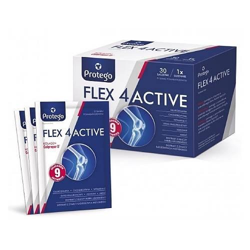 Zdjęcie produktu - Protego Flex 4 Active Kolagen o smaku pomarańczowym, 30 sasz.