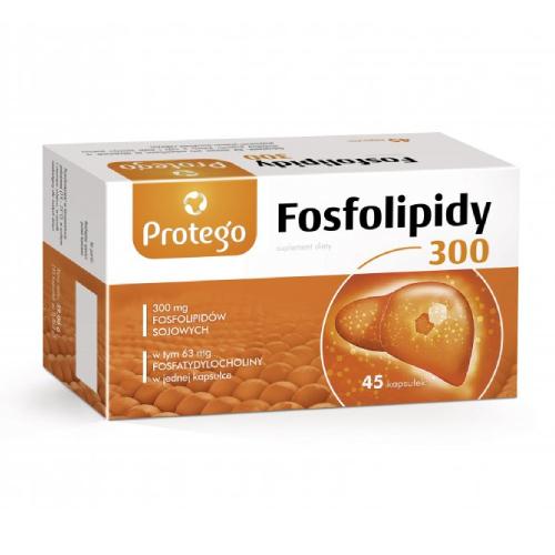 Zdjęcie produktu - Protego Fosfolipidy 300, 45kaps. KR&Oacute;TKA DATA 31.07.2026