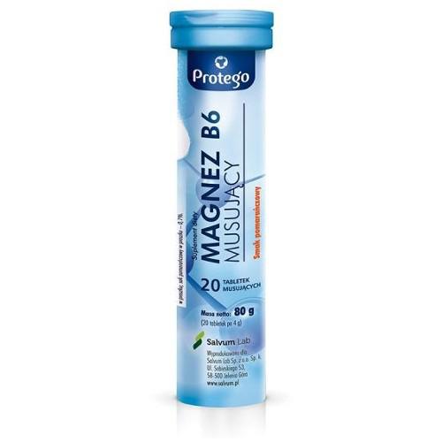 Zdjęcie produktu - MAGNEZ B6 musujący Protego, 20tabl. musujących