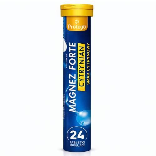 Zdjęcie produktu - Protego Magnez Forte Cytrynian smak cytrynowy, 24 tabl. musujące