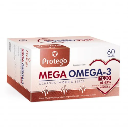 Zdjęcie produktu - Protego Mega Omega-3 1000, 60 kaps.