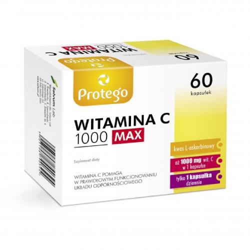 Zdjęcie produktu - Protego Witamina C 1000 Max, 60kaps.