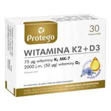 Zdjęcie produktu - Protego Witamina K2+D3 - 30 kapsułek