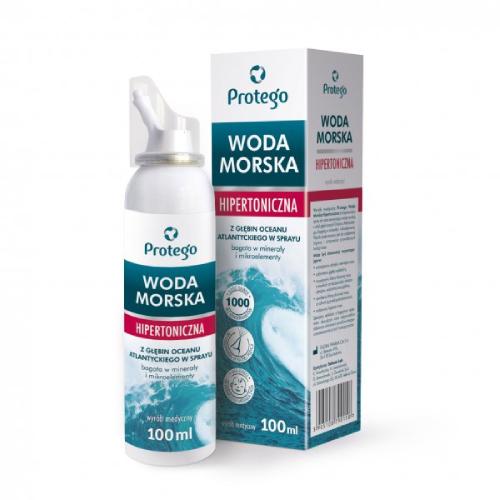 Zdjęcie produktu - Protego Woda morska hipertoniczna Spray do nosa, 100ml