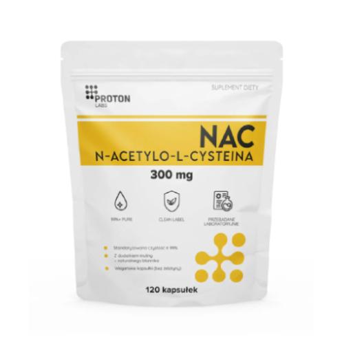 Zdjęcie produktu - Proton Labs NAC N-acetylo-L-cysteina 300 mg, 120 kaps.