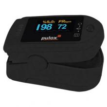 Pulsoksymetr napalcowy PULOX PO-200A z alarmem czarny