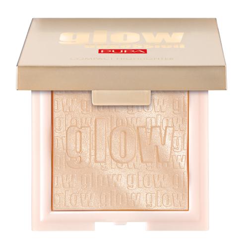 Zdjęcie produktu - PUPA Glow Obsession Rozświetlacz w kompakcie Pure Light Effect - 100 Light Gold, 6g