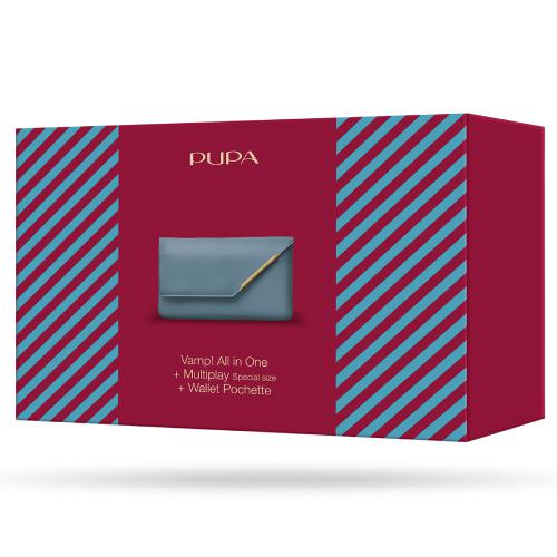 PUPA VAMP! Zestaw: tusz do rzęs All in One, 9ml + kredka do oczu, 0,8g + szara saszetka 