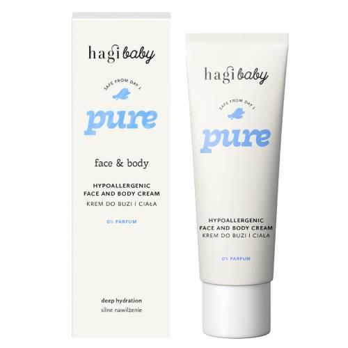Zdjęcie produktu - Hagi Baby Pure Hipoalergiczny, nawilżający krem do buzi i ciała, 75 ml
