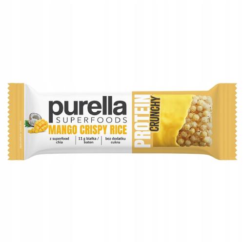 Zdjęcie produktu - PURELLA Protein Crunchy Mango Crispy Rice Baton białkowy, 45 g