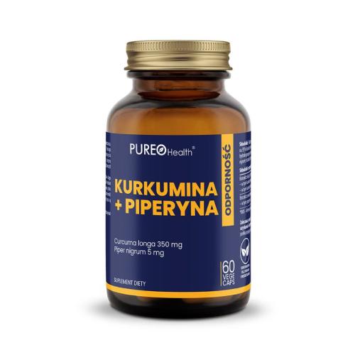 Zdjęcie produktu - PUREO Health Kurkumina + piperyna, 60 kapsułek