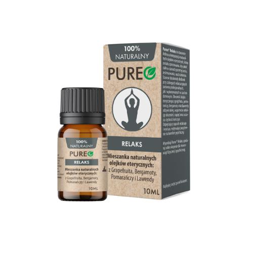 Zdjęcie produktu - PUREO Relaks mieszanka naturalnych olejk&oacute;w eterycznych, 10ml